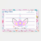 Mooie Roze eenhoorn leuke achtergrond 10" x 6" Post-it® Notes (Voorkant)