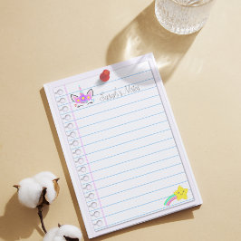 Mooie Roze eenhoorn & regenboog vallende ster 4" x Post-it® Notes