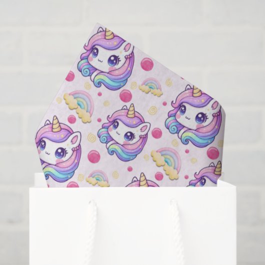 Mooie Roze Eenhoorns  Tissuepapier (Cadeauzakje)