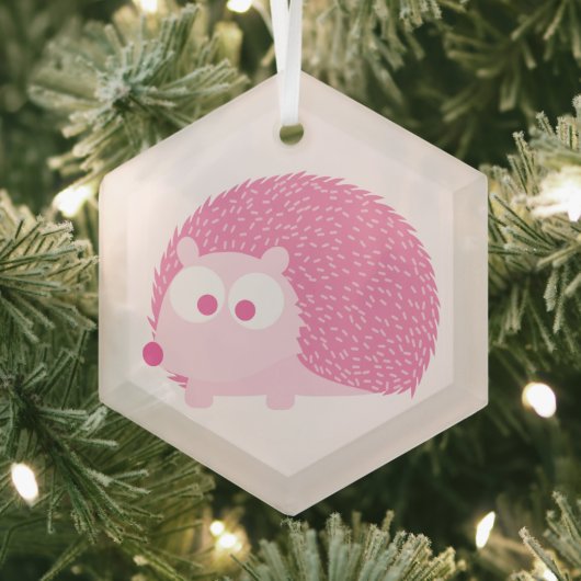 Mooie Roze Egel Glas Ornament (Insitu)