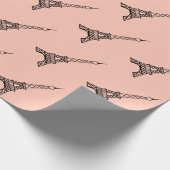 Mooie Roze Eiffeltoren Inpakpapier (Hoek)