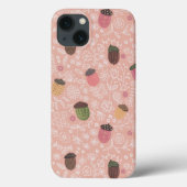 Mooie roze eikels vallen herfst pastelpatroon Case-Mate iPhone case (Achterkant)