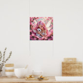 Mooie Roze Elfenfee & Draak Poster (Keuken)