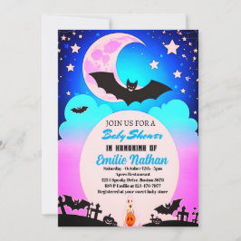 Mooie roze en blauw Baby shower uitnodiging