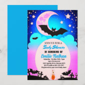 Mooie roze en blauw Baby shower uitnodiging (Voorkant / Achterkant)