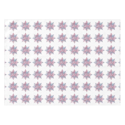 Mooie roze en blauwe caleidoscoop kerst tafelkleed (Voorkant (Horizontaal))