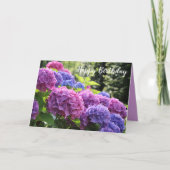 Mooie Roze en Blauwe Hydrangea Flowers Kaart (Voorkant)