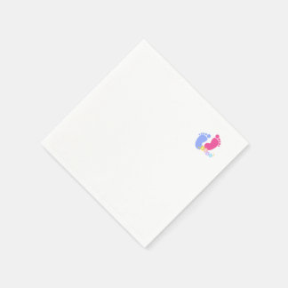 Mooie Roze en Blauwe Pastel Baby Voetafdrukken Blo Servet