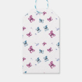 Mooie Roze en Blauwe Vlinder Cadeaulabel (Achterkant)
