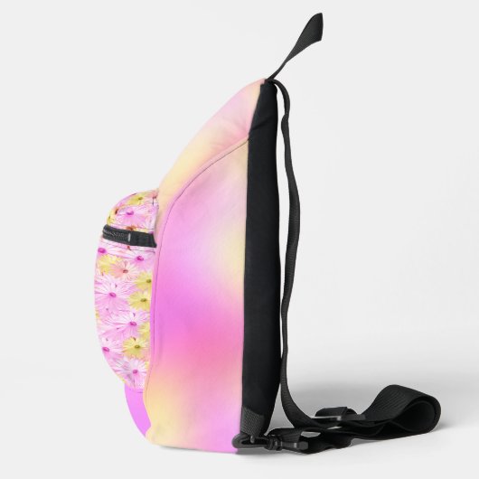 MOOIE ROZE EN GELE MARGRIETENBLOEMEN MET OMBRE SLING BAG (Rechts)