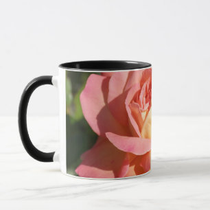 Mooie roze en gele roos bloem, op maat mok