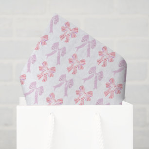 Mooie roze en lavendel lint patroon tissuepapier
