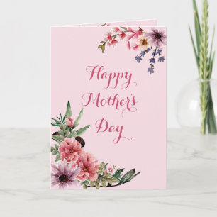 Mooie Roze En Lavendel Moederdagkaart Kaart