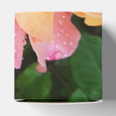 Mooie roze en oranje roos foto bedankdoosjes (Bovenkant)