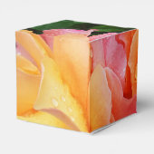 Mooie roze en oranje roos foto bedankdoosjes (Achterkant)