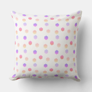 Mooie roze en paarse pastelkleuren bloemen kussen