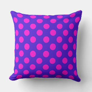 Mooie roze en paarse polka stippenpatroon kussen