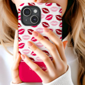 Mooie Roze En Rode Lippenstift Kusjes Script Naam Case-Mate iPhone Case