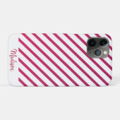 Mooie roze en rode strepen Case-Mate iPhone case (Achterkant (horizontaal))