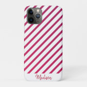 Mooie roze en rode strepen Case-Mate iPhone case (Achterkant)