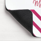 Mooie roze en rode strepen muismat (Hoek)