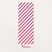 Mooie roze en rode strepen yogamat (Voorkant)