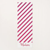Mooie roze en rode strepen yogamat (Achterkant)