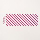 Mooie roze en rode strepen yogamat (Voorkant (horizontaal))