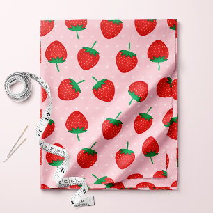 Mooie Roze En Rode Zomer Aardbei Stof