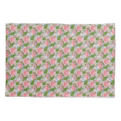 Mooie roze en witte bloemen kussensloop (Achterkant)