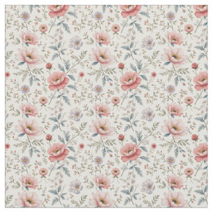 Mooie roze en witte bloemen stof