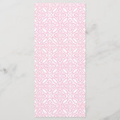Mooie Roze En Witte Citrus Bruidsontbijt Menu (Achterkant)