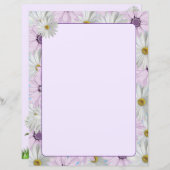 Mooie Roze en Witte Daisies 8,5 x 11 (Voorkant / Achterkant)