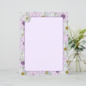 Mooie Roze en Witte Daisies 8,5 x 11 (Staand voorkant)