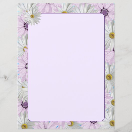 Mooie Roze en Witte Daisies 8,5 x 11 (Voorkant)