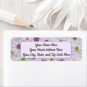 Mooie Roze en Witte Daisy Floral Labels (Insitu)