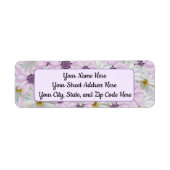 Mooie Roze en Witte Daisy Floral Labels (Voorkant)