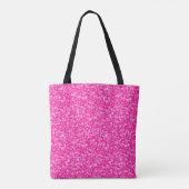 Mooie roze en witte glitter tote bag (Achterkant)