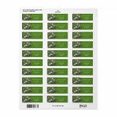 Mooie roze en witte lentetuin bloemen etiket (Full Sheet)