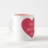 Mooie roze en witte roedel Homeschool mama Tweekleurige Koffiemok (Voorkant links)