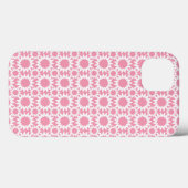 Mooie Roze en Witte Ster Bloem Patroon Case-Mate iPhone Case (Achterkant (horizontaal))
