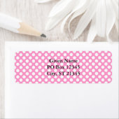 Mooie Roze en Witte Stip Etiket (Insitu)