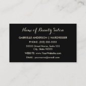 Mooie roze en zwarte FAUX Glitz Schaar Visitekaartje (Achterkant)