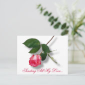 Mooie roze enig nam toe feestdagenkaart (Staand voorkant)