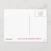 Mooie roze enig nam toe feestdagenkaart (Achterkant)