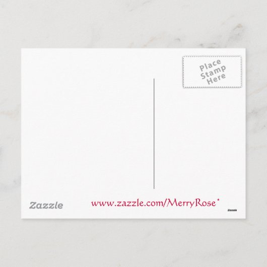 Mooie roze enig nam toe feestdagenkaart (Achterkant)