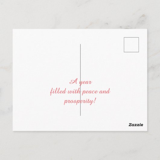 Mooie roze flamingo briefkaart (Achterkant)