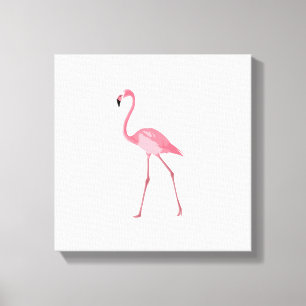 Mooie roze flamingo canvas afdruk