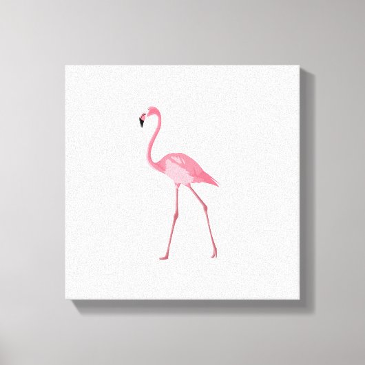 Mooie roze flamingo canvas afdruk (Voorkant)