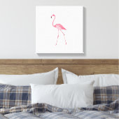 Mooie roze flamingo canvas afdruk (Insitu (Slaapkamer))
